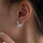 Cutout Butterfly Earring 1 Pair - Sliver - One Size