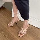 Tie-ankle Knotted Sandals