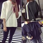 Elbow Sleeve Crewneck T-shirt