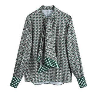 Tie Front Pattern Shirt