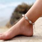 Shell & Bead Anklet Off-white - One Size