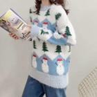 Snowman Print Sweater