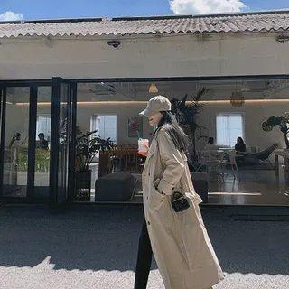 Detachable Hooded Trench Coat With Sash Beige - One Size