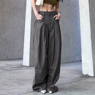 Low-waist Wide-leg Pants