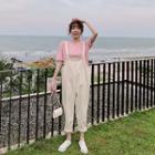 Elbow-sleeve T-shirt / Cropped Dungaree