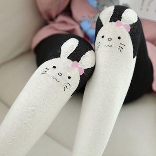 Rabbit Printed Tights