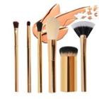 Set Of 6: Metallic Makeup Brush Set Of 6 - As Shown In Figure - One Size