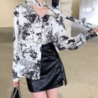 Print Shirt Tie-dye - Black & White - One Size
