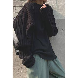 Plain Ribbed Knit Bolero