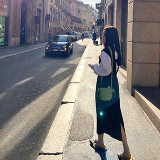 Plunge-neck Long Pinafore Dress