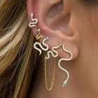 Set Of 5: Rhinestone Snake Earring (assorted Designs)