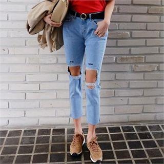 Cutout Accent Jeans