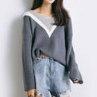 Contrast Panel Sweater