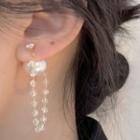 Faux Pearl Rhinestone Earring White - 1430a#