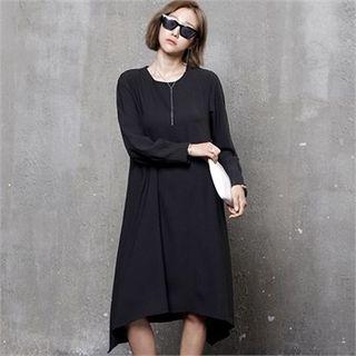 Round-neck Dip-back Dress