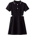Short-sleeve Cutout Polo Dress