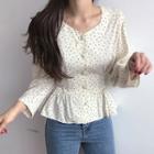 Dotted Ruffled Shirt
