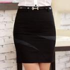 Paneled Mini Skirt