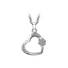 925 Sterling Silver Snowflakes Pendant With White Austrian Element Crystal And Necklace