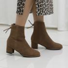 Zip-up Faux-suede Ankle Boots