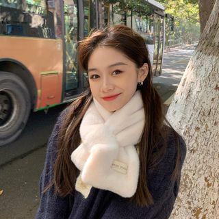Faux Fur Applique Neck Warmer