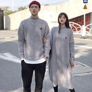 Couple Matching Embroidered Sweater Dress / Sweater