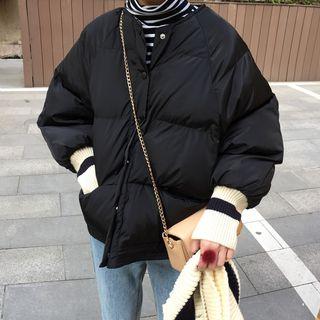 Turtleneck Padded Button Coat