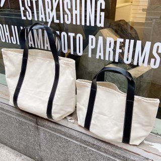 Contrast Handle Canvas Tote Bag