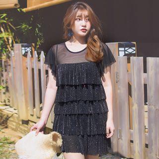 Set: Tiered Swim Dress + Bottom