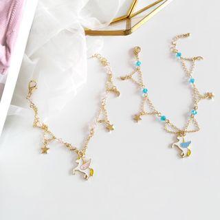 Alloy Unicorn & Star Layered Bracelet