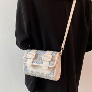Plaid Flap Satchel