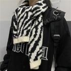 Zebra / Leopard Print Knit Scarf