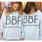 Lettering Loose-fit Crewneck Sweatshirt