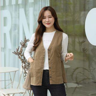 V-neck Button-back Vest