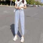 High Waist Straight Leg Jogger Jeans (various Designs)