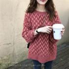 Pattern Sweater Red Sweater - One Size