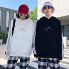 Couple Matching Print Hoodie/ Gingham Baggy Pants