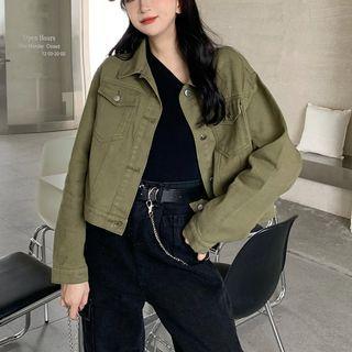 Denim Jacket Army Green - One Size