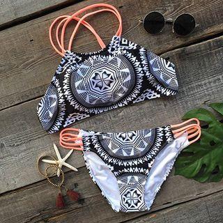 Strappy Printed Bikini
