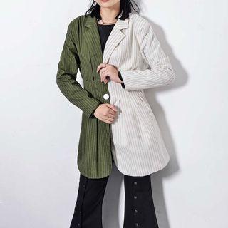 Two-tone Striped Blazer