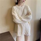 Tassel Cable-knit Sweater