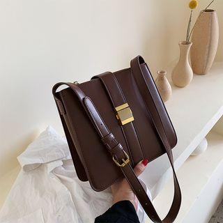 Sqaure Faux Leather Crossbody Bag