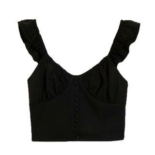 Ruffle Trim Crop Camisole