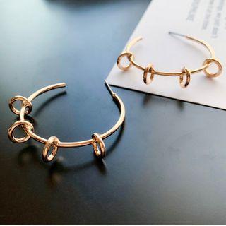 Linked Hoop Earring 1 Pair - As Shown In Figure - One Size