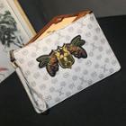 Embroidered Clutch White - One Size