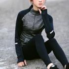 Half-zip Melange Raglan Pullover