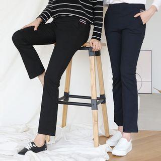 Band-waist Straight Pants