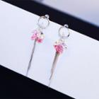 Faux Crystal Earring White - One Size
