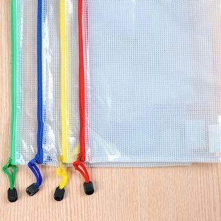A4 Pvc Document Bag Green / Blue / Yellow / Red - Color Chosen At Random - One Size