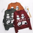 Panda Patterned Sweater